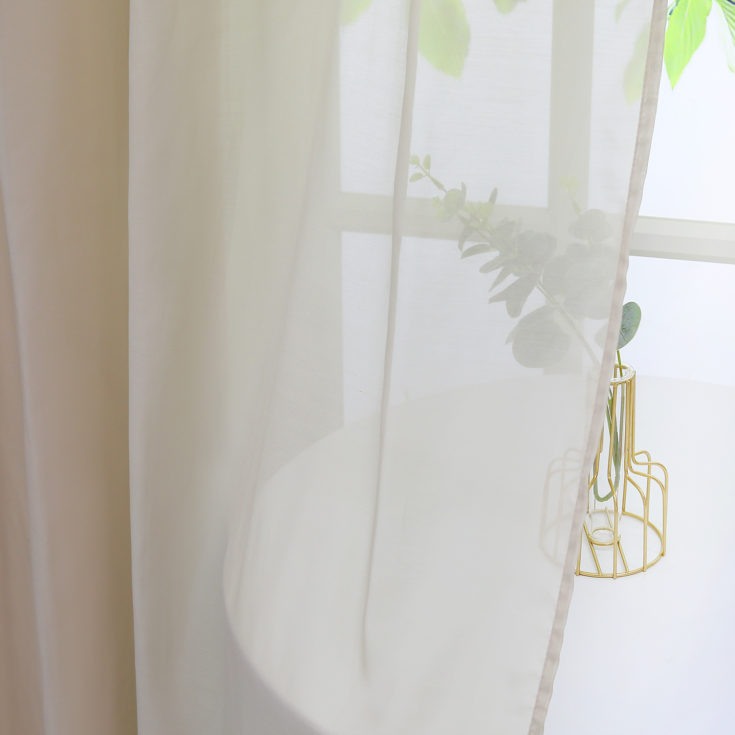 Voile Vorhänge mit Ösen Transparente Gardinen Gardinenschal mit