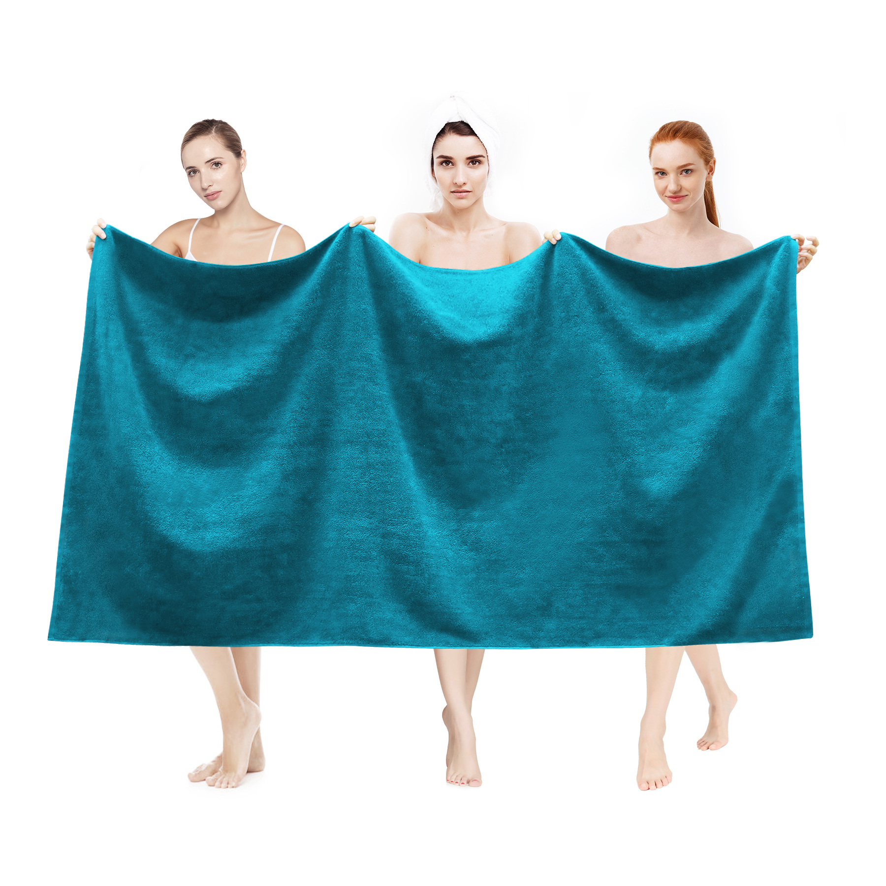 2 x Extra Large Jumbo Bath Sheets 100 Combed Cotton 650GSM Towels