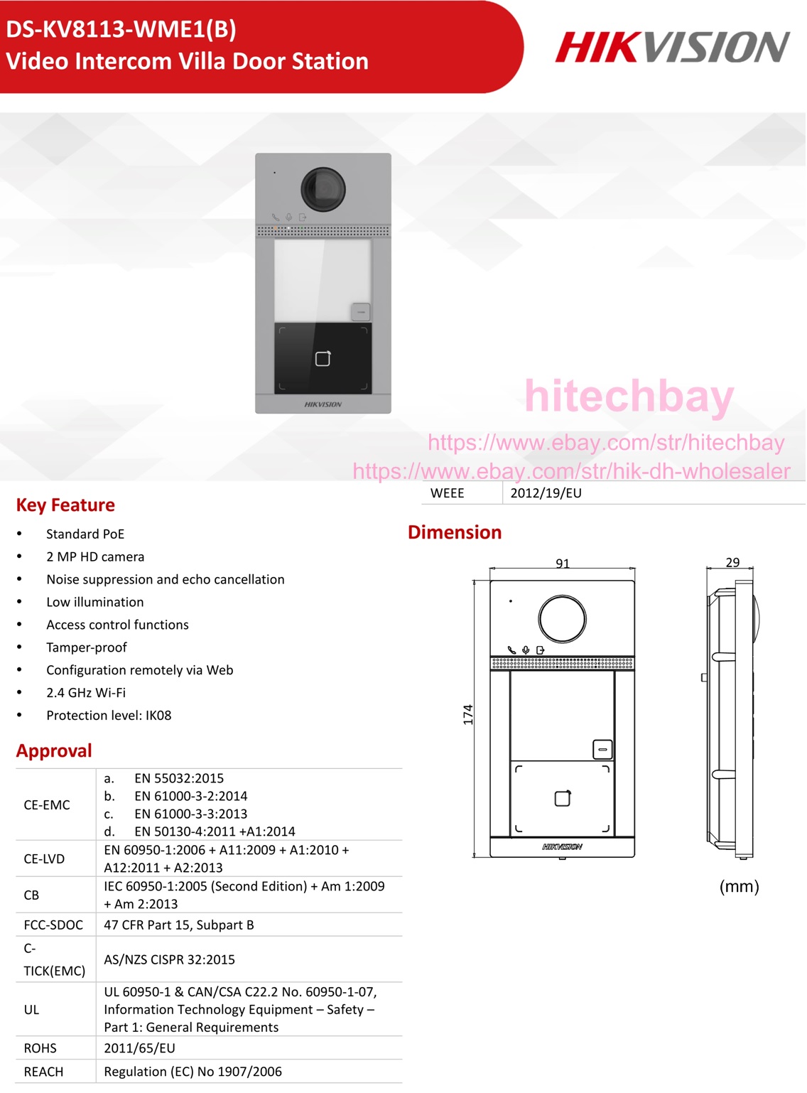 DS KV8113 WME1(B) spec1