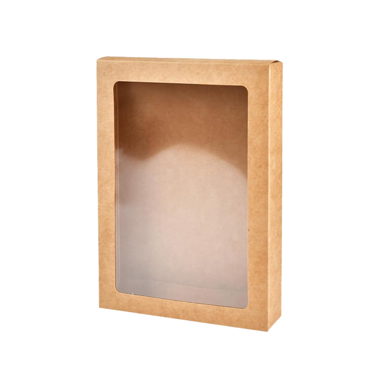 Kraft Paper Gift Packaging Box 50 Pack Clear Window Gift Box Small Box DIY Gift